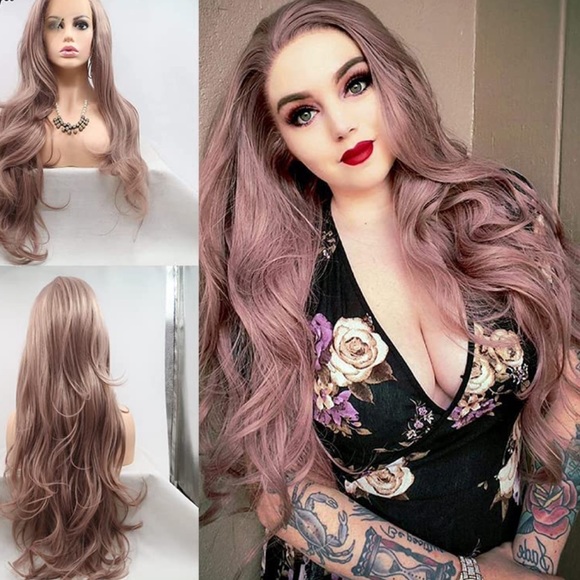 - 22”Ash Pink Body Wavy Lace Front Wig *NEW*